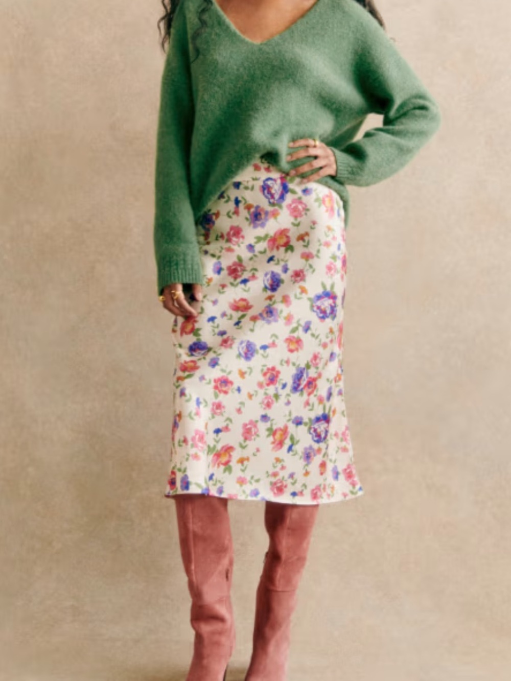 Sezane Sandy Skirt in Monday - Picture 1 of 3